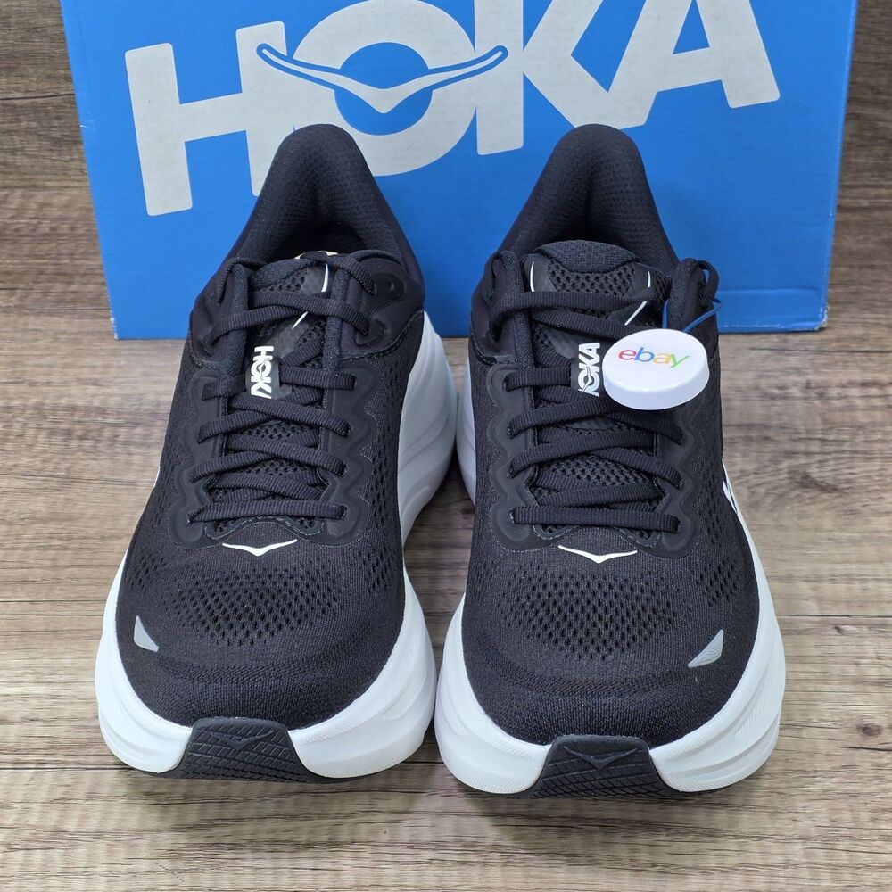 Hoka One Bondi 9 Men's Size 9.5D Black White Shoes 1162011 BWHT NEW - Picture 2 of 11